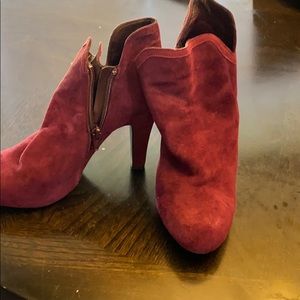 Gianni Bini Maroon Suede booties